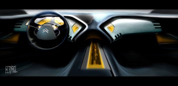 Citroen C-SportLounge Concept Interior Design Sketch