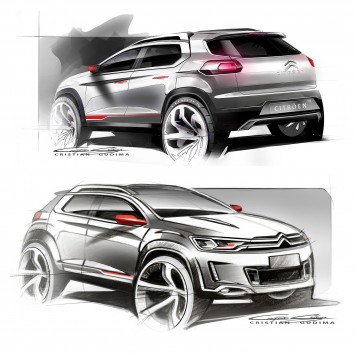 Citroen C-XR Concept - Design Sketches