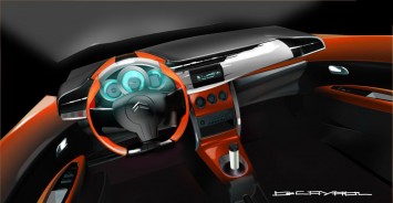 Citroen C3 Interior Design Sketch