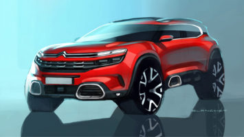 Citroen C5 Aircross Design Sketch Render