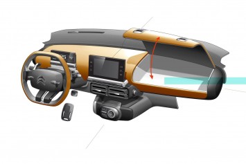 Citroen Cactus Concept - Interior Design Sketch-Instrument Panel