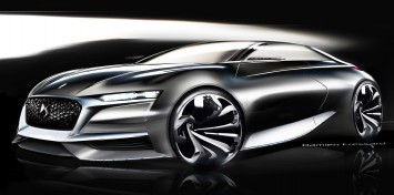 Citroen Divine DS Concept - Design Sketch by Damien Fressard