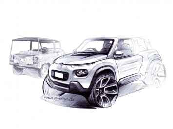 Citroen E-Mehari - Design Sketch by Fred Angibaud