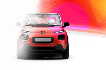 Citroen E-Mehari - Design Sketch Render by Fred Angibaud