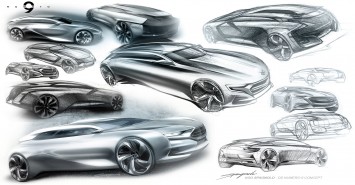 Citroen Numero 9 Concept Design Sketches