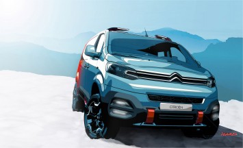 Citroen SpaceTourer Hyphen Concept Design Sketch Render