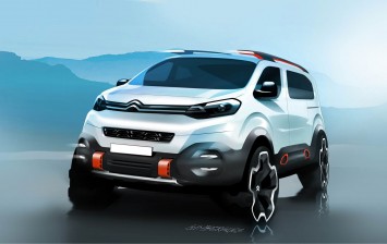 Citroen SpaceTourer Hyphen Concept Design Sketch Render