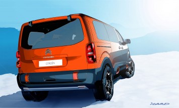 Citroen SpaceTourer Hyphen Concept Design Sketch Render