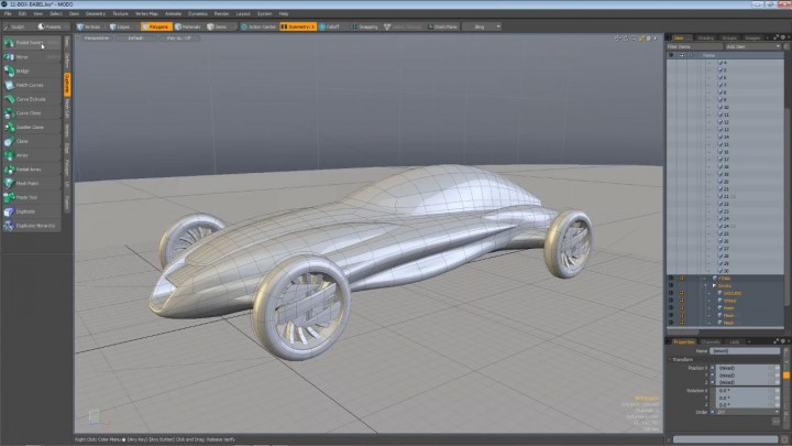 Concept Car 3D Polygon Model - MODO 901 screenshot