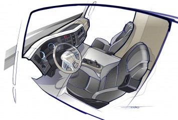 DAF LF Truck - Interior design sketch