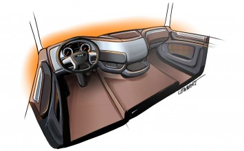 DAF XF - Interior design sketch