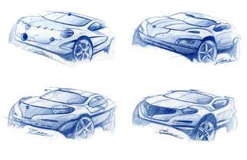 Datsun XLink Design Sketches