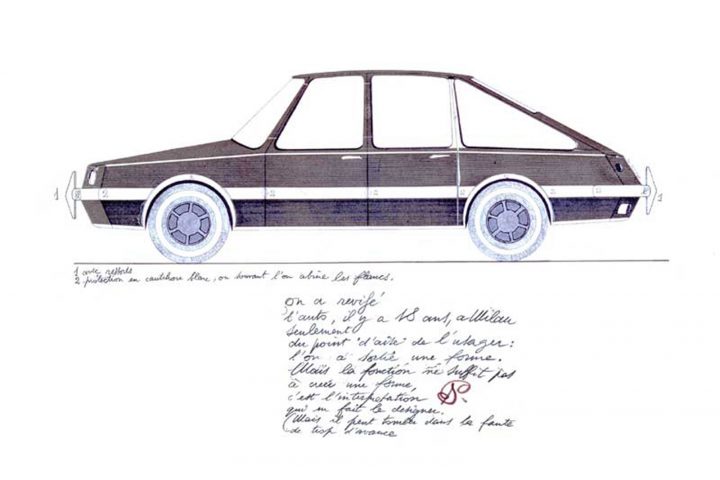 Diamond Car Design by Gio Ponti Drawing