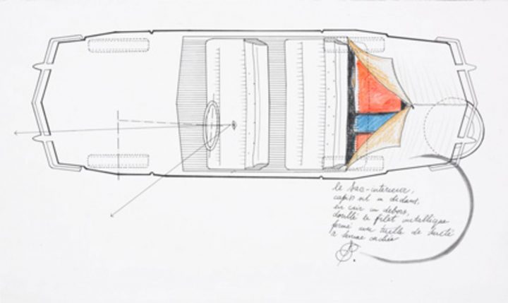 Diamond Car Design by Gio Ponti Drawing