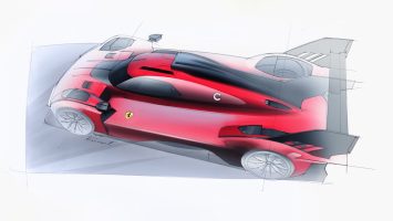 Ferrari 499P Design Sketch Render