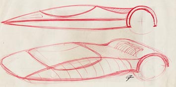 Ferrari 512 Modulo design sketch