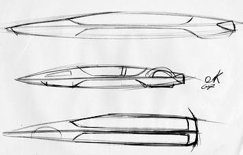 Ferrari 512 Modulo design sketch