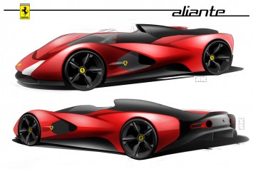 Ferrari Aliante Concept Design Sketches