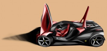 Ferrari F25 Superfast Design Sketch