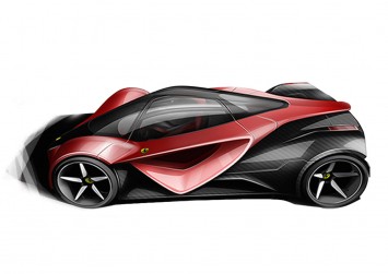 Ferrari F25 Superfast Design Sketch