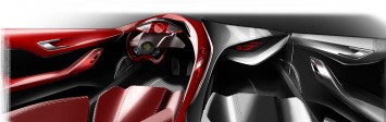 Ferrari F25 Superfast Interior Design Sketch