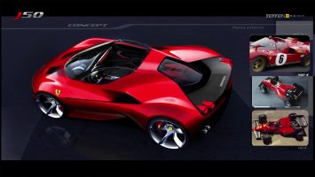 Ferrari J50 Design Sketch Render