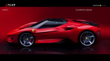 Ferrari J50 Design Sketch Render