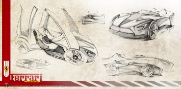 Ferrari Millenio Concept Design Sketches