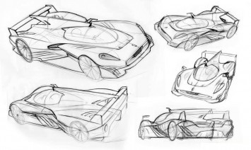 Ferrari P4-5 LMP Design Sketches