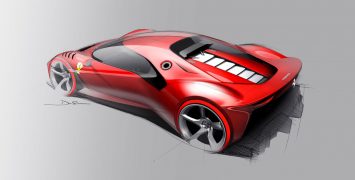 Ferrari P80 C Design Sketch