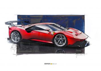 Ferrari P80 C Design Sketch