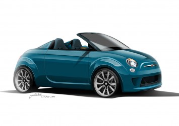 Fiat 500 Roadster Concept Design Sketch