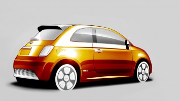 Fiat 500e Design Sketch