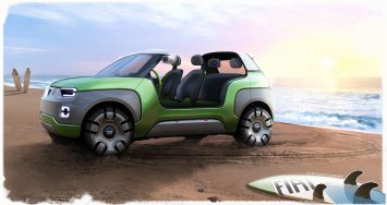 Fiat Centoventi Concept Design Sketch Render