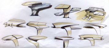 Fiat Mio FCC III Concept Interior Design Sketch