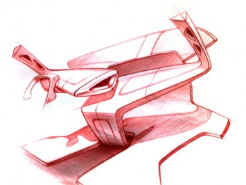 Fiat Mio FCC III Concept Interior Design Sketch