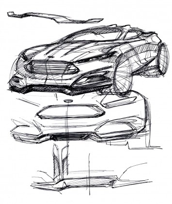 Ford Evos Concept Design Sketch