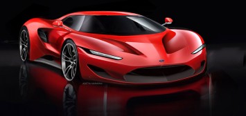 Ford GT Design Sketch Render by Aditya Narayan