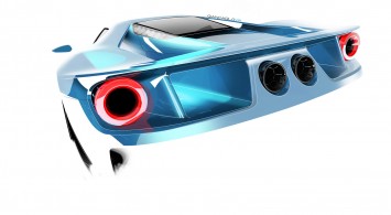 Ford GT Exterior Design Sketch Render by Giancarlo Viganego