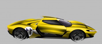 Ford GT Exterior Design Sketch Render by Giancarlo Viganego