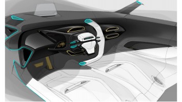 Ford GT Interior Design Sketch Render