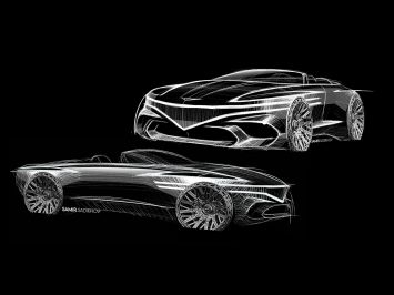 Genesis X Convertible Concept Design Sketches by Samir Sadikhov