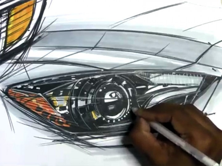 Rendering Automotive Headlamps with Markers