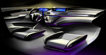 Honda Odyssey Concept Interior Design Sketch