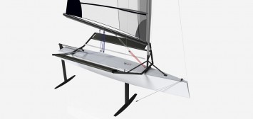 Hydrofoil Sailing Boat Prototype Rendering