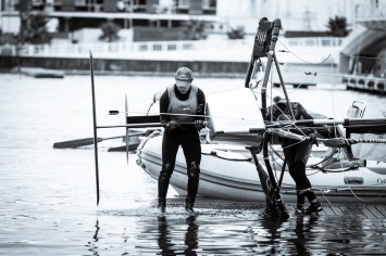 Hydrofoil Sailing Boat Prototype Testing