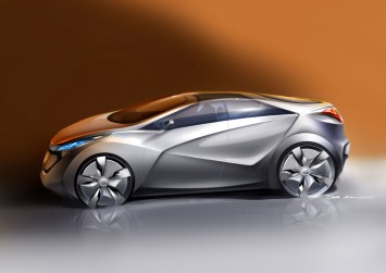 Hyundai HND 4 Blue Will Concept Design Sketch