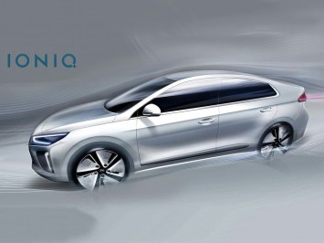 Hyundai Ioniq Concept Design Sketch render