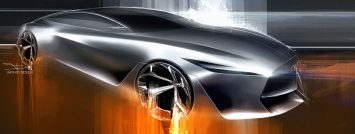 Infiniti Q Inspiration Concept Design Sketch Render