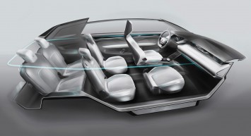 Italdesign Giugiaro Clipper Concept Interior Design Sketch